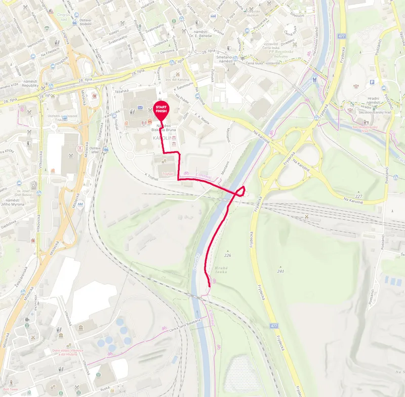 Trasa 2,5km a Nordic Walk